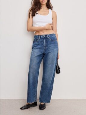 Good American Good 90’s Cropped Relaxed Jean Size 16 New With Tags